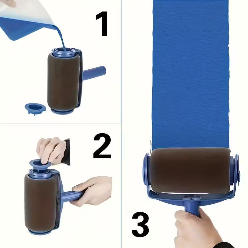 2pcs Large Self-Feeding Paint Roller Set with Extension Pole