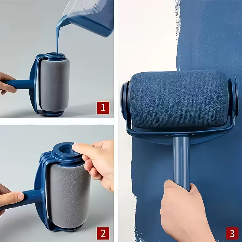 2pcs Large Self-Feeding Paint Roller Set with Extension Pole